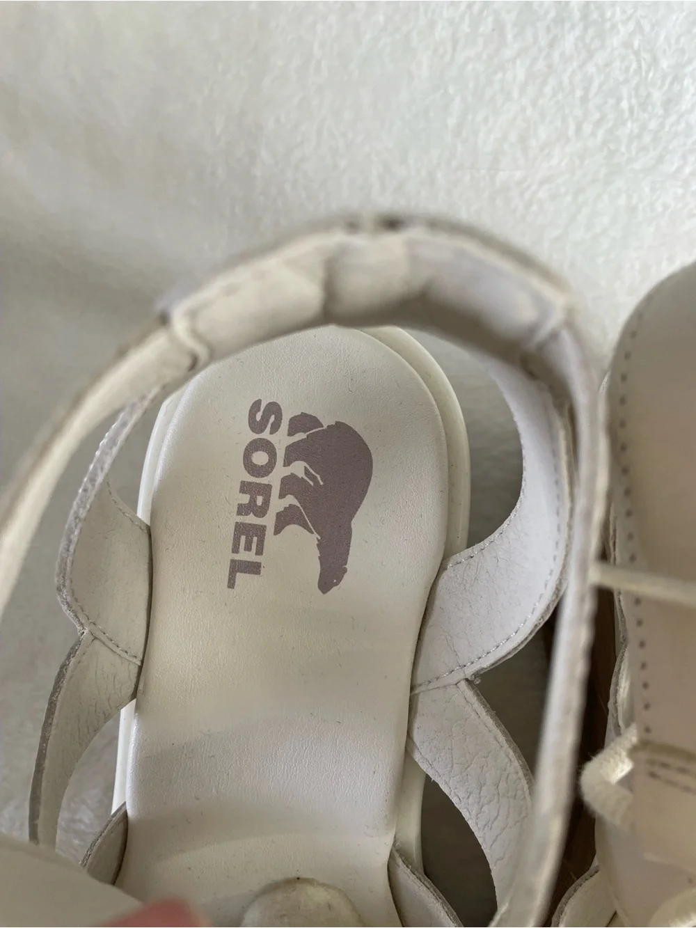 Sorel Joanie III Chalk White Platform Sandal Size 9